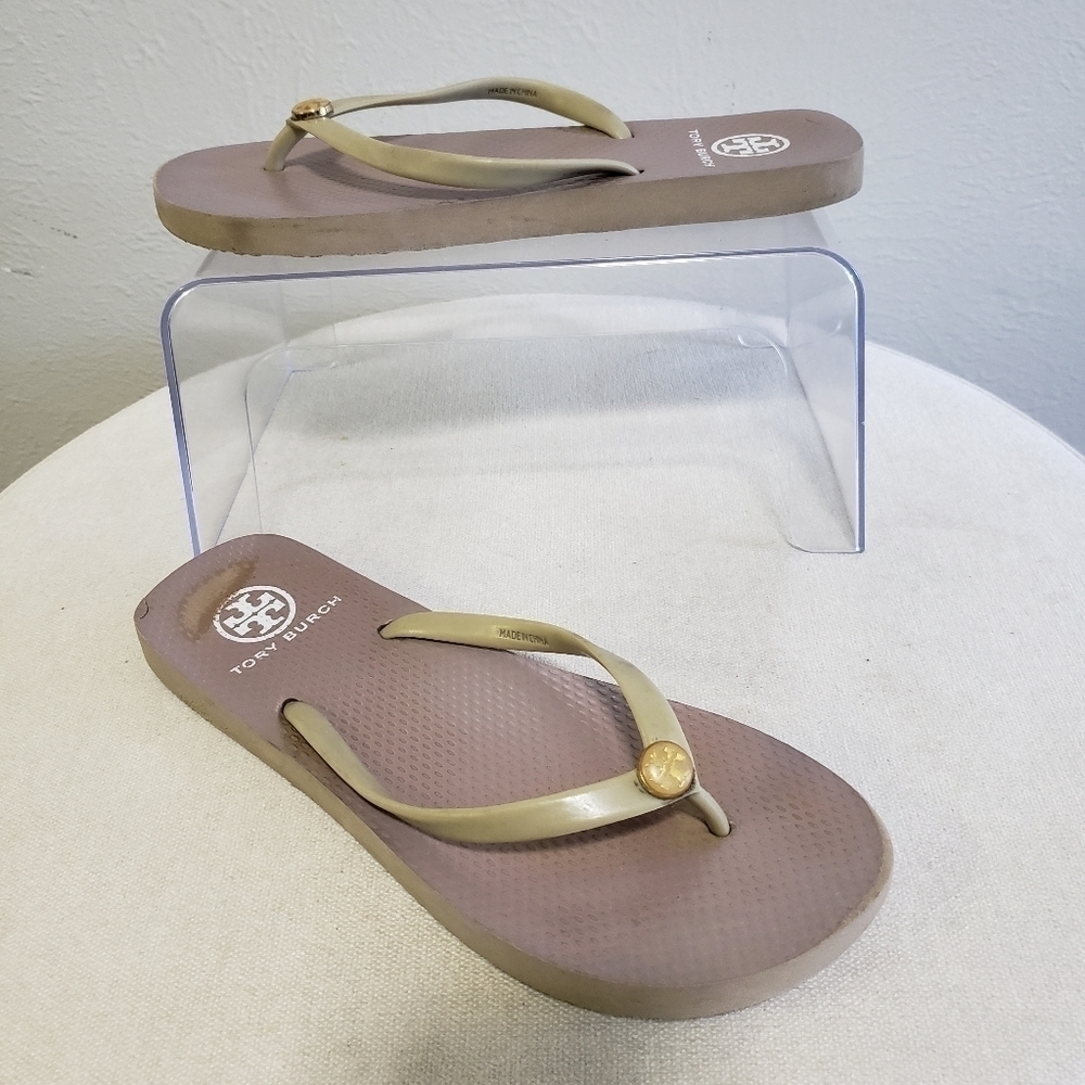 TORY BURCH Brown Slippers -FlipFlop-Thong Sandals